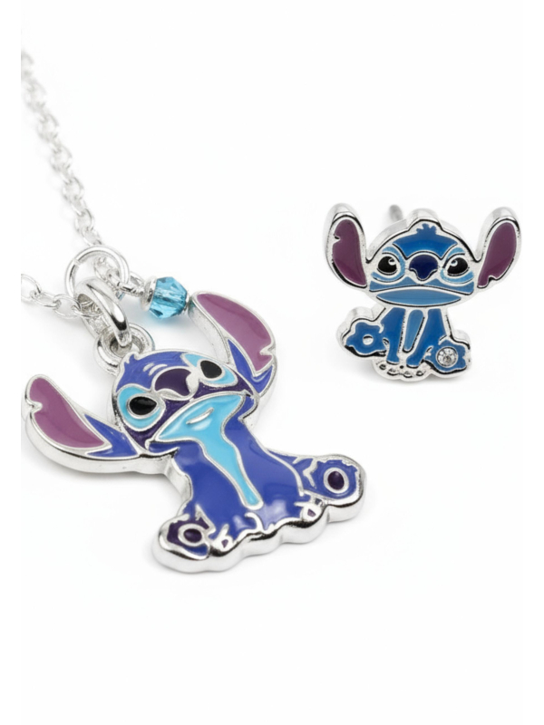 STITCH – Earrings & Necklace Set – Plated Brass