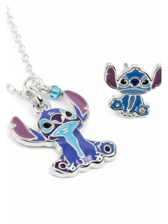 STITCH – Earrings & Necklace Set – Plated Brass