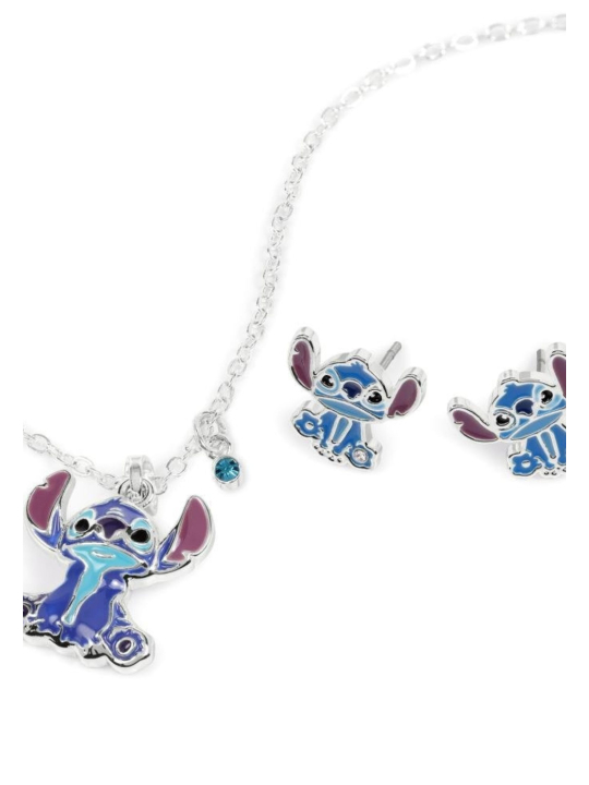 STITCH – Ohrringe & Halskette Set – Beschichtetes Messing