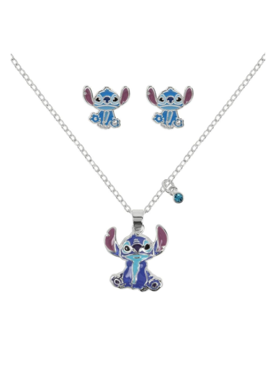 STITCH – Ohrringe & Halskette Set – Beschichtetes Messing