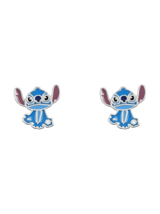 Pendientes de Botón Chapados en Plata – Stitch