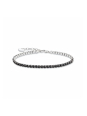 Pulsera de Tenis de Plata con Zirconia Negra