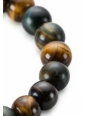Bracelet with gold-brown and blue-gold Tiger's Eye beads (9 mm)