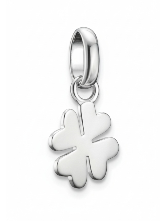 Pendentif Charm Trèfle Porte-Bonheur Connect Argent