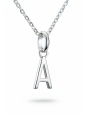 Charm Pendant Letter A Connect Silver