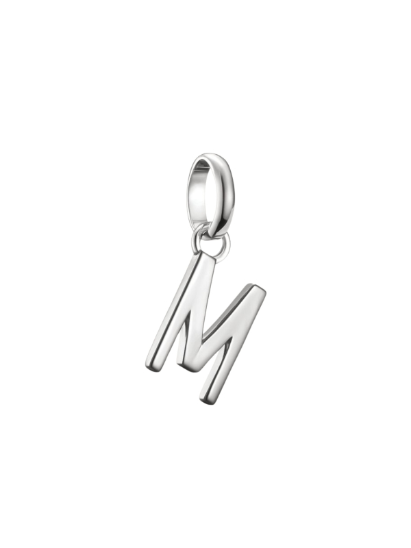 Charm Pendant Letter M Connect Silver