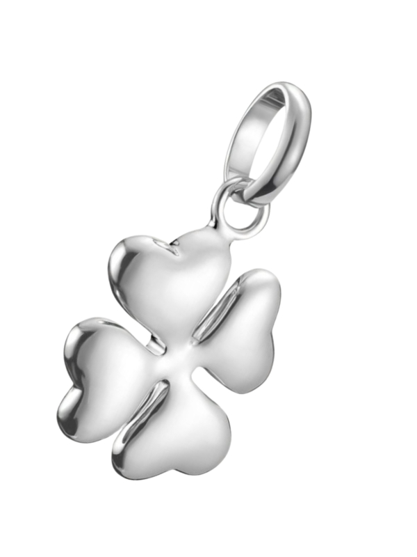 Colgante Trébol De La Suerte Con Piedras Connect En Plata