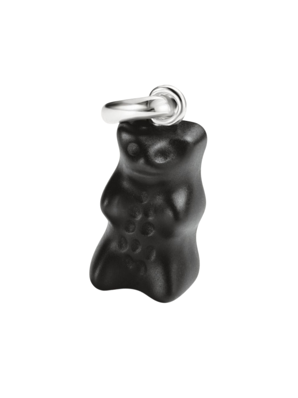 Pendentif Charm Oursons Dorés En Noir Connect Argent