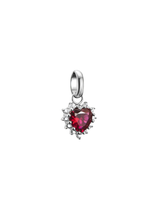 Pendentif Charm True Romance Cœur Rouge Connect Argent