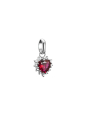 Charm Pendant True Romance Red Heart Connect Silver