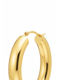 Gold-Plated Big Chunky Hoop Earrings
