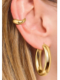 Gold-Plated Big Chunky Hoop Earrings