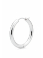 Silver Classic Hoop Earrings In Wider Shape