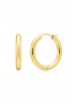 Gold-Plated Classic Hoop Earrings In Wider Shape