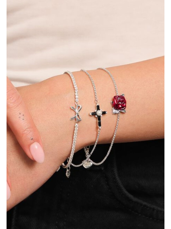 Silver Bracelet – Roses Romance