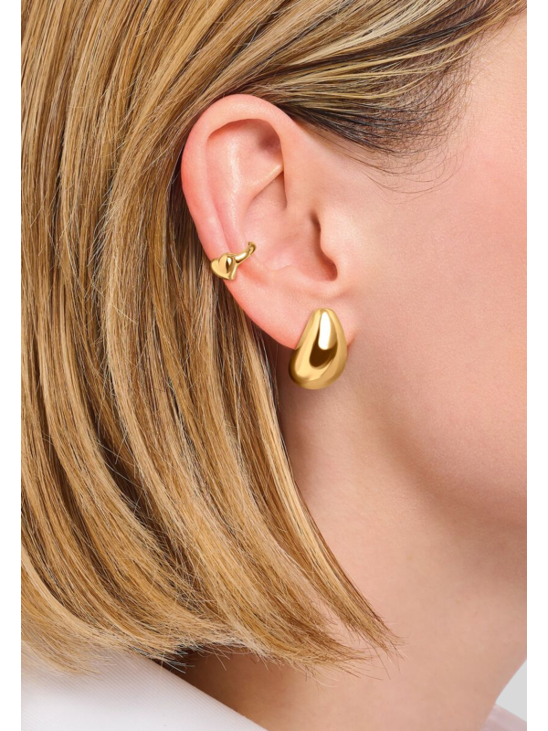 Gold-Plated Drop-Shaped Earrings
