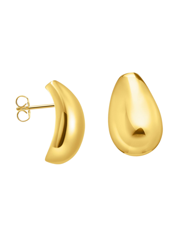 Gold-Plated Drop-Shaped Earrings