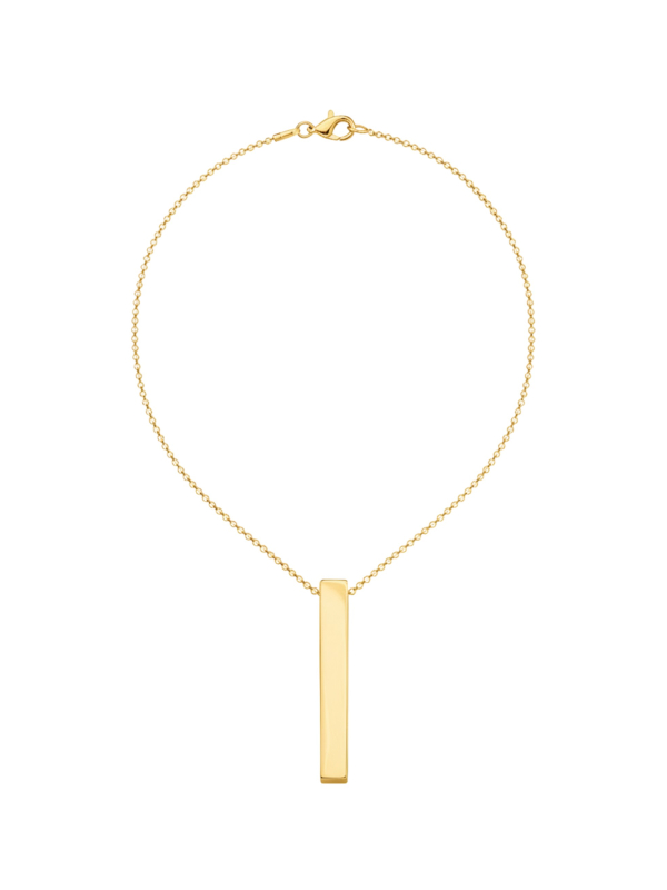 Collier Cuboïde Plaqué Or