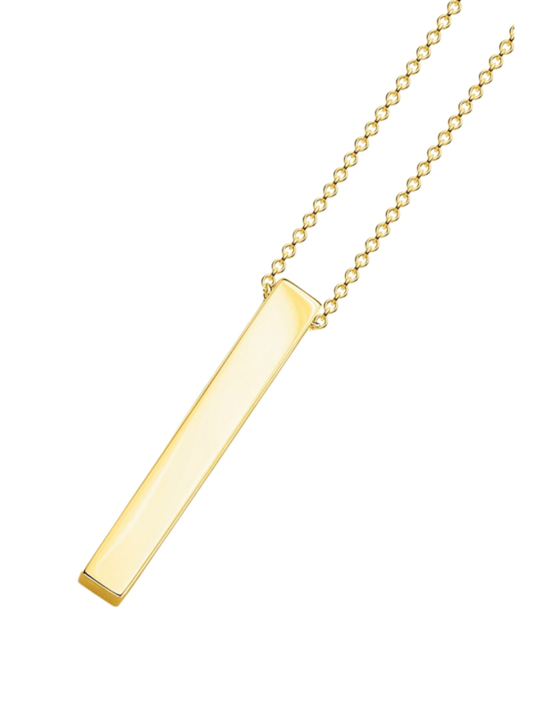 Collier Cuboïde Plaqué Or