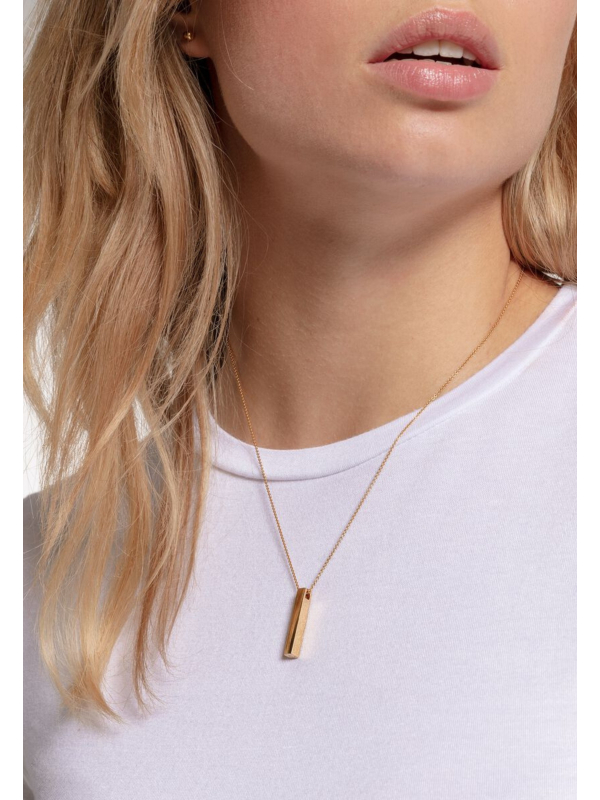 Collier Cuboïde Plaqué Or