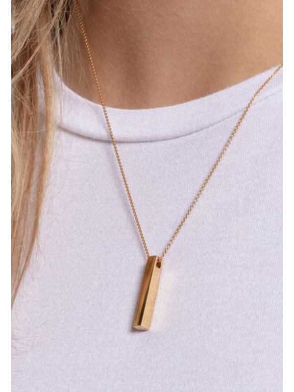 Golden Cuboid Necklace