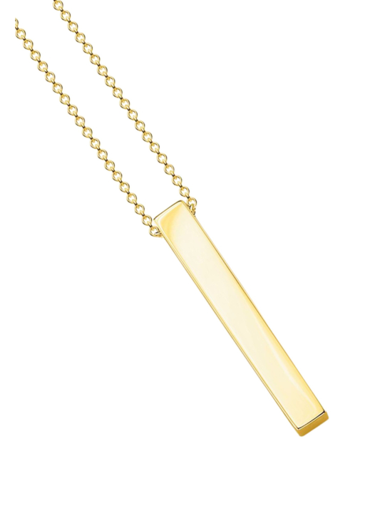 Collar Cúbico Chapado en Oro