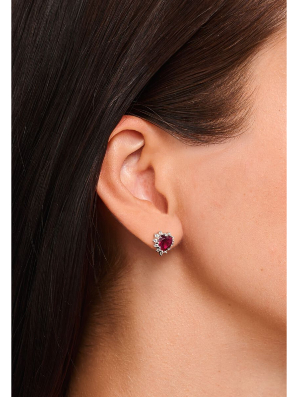 Silver Heart Earrings – Romance