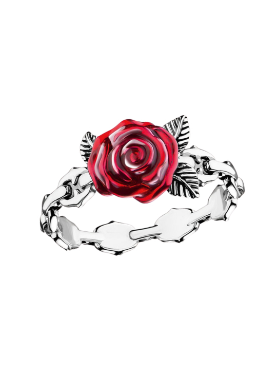 Bague Argent Roses Romance – Design de Rose Victorien en Argent Sterling