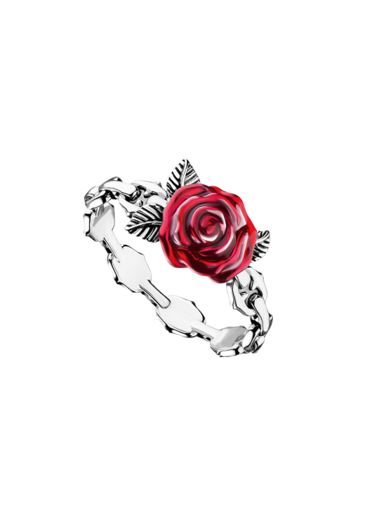 Silver Ring Roses Romance – Victorian Rose Design in Sterling Silver