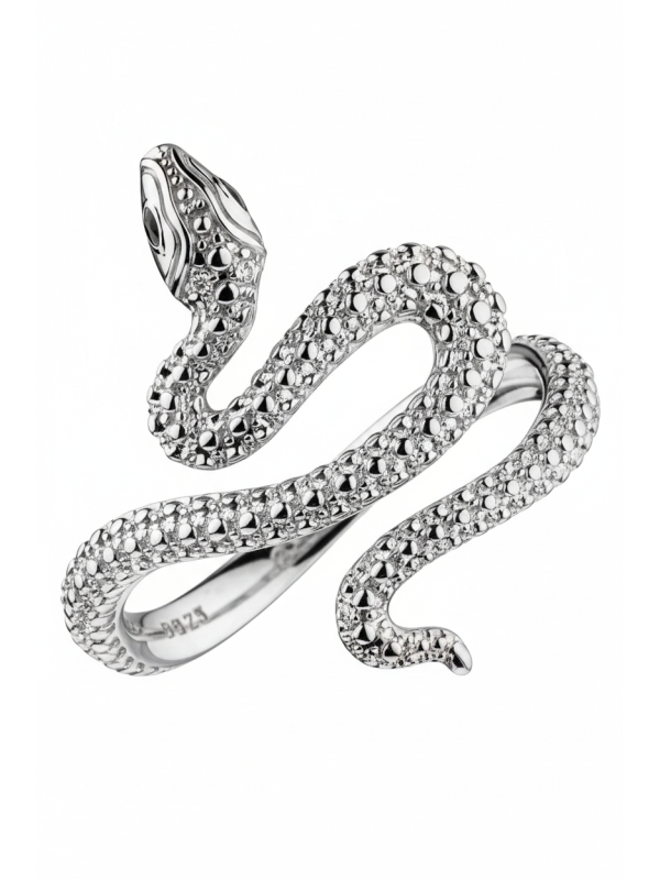 Silver Snake Ring Tempting Romance