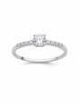 Silver Solitaire Ring with Cubic Zirconia