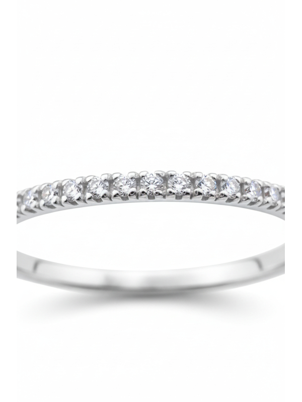 Silver Line Ring with Cubic Zirconia