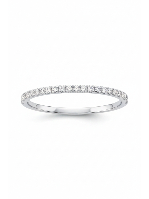Silver Line Ring with Cubic Zirconia