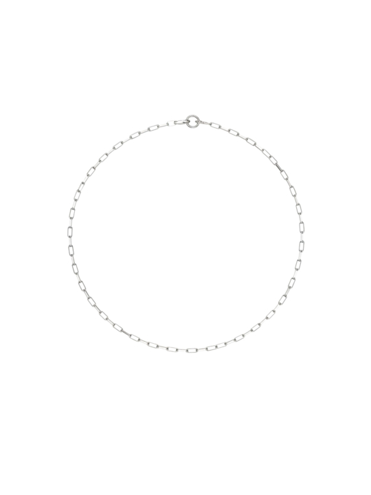 Charm-Halskette mit Paperclip-Gliedern aus Silber