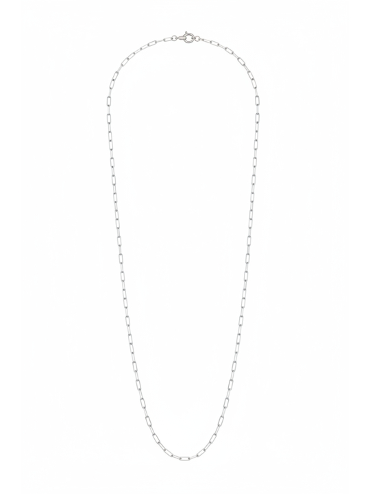 Charm-Halskette mit Paperclip-Gliedern aus Silber