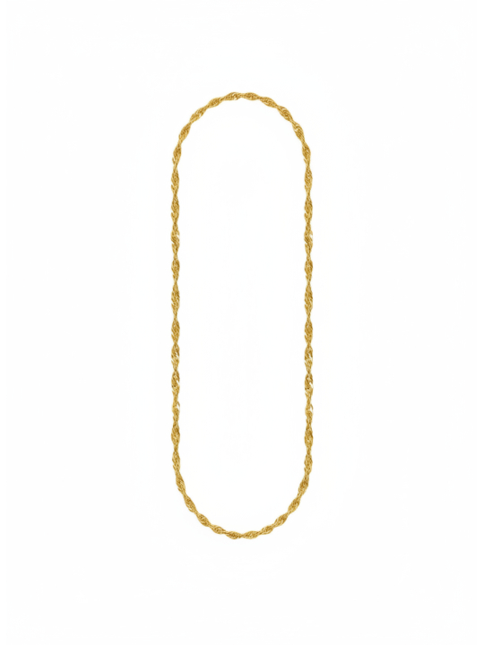 Collar estilo Singapur chapado en oro