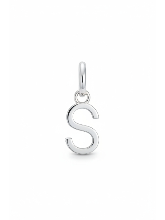 Colgante charm letra S Connect de plata