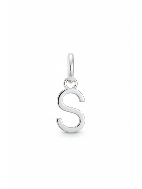 Charm pendant letter S Connect silver