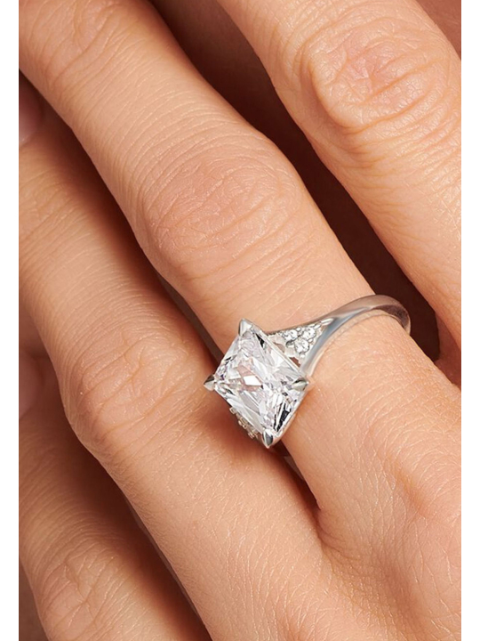 Bague Pierres blanches Argent