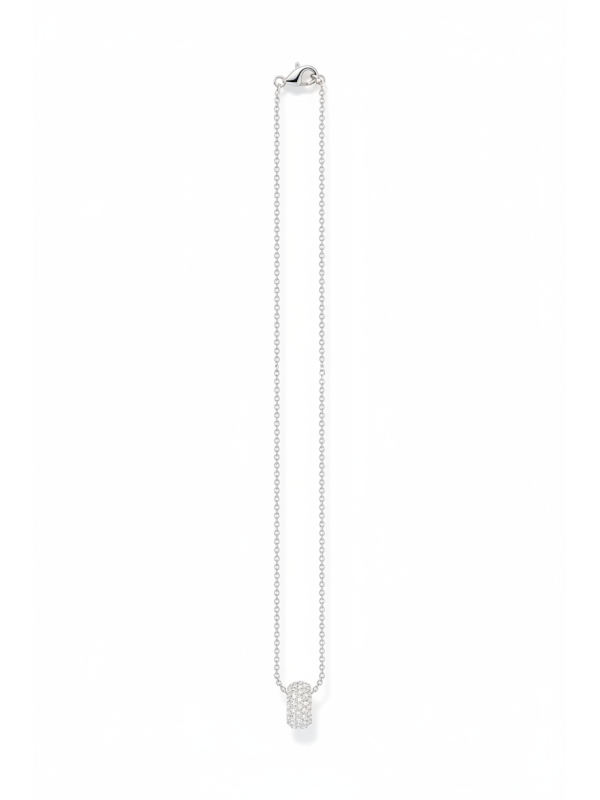 Collar Anillo Colgante Circonita Blanca