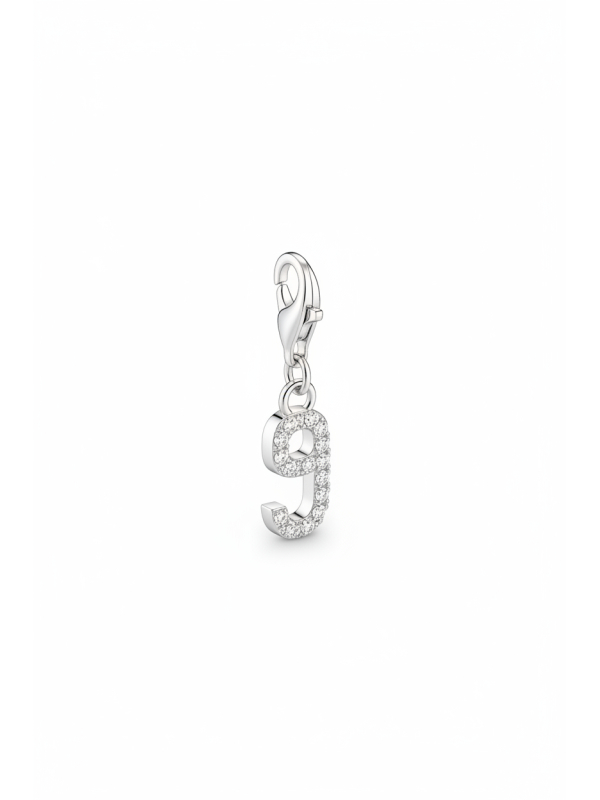 Pendentif Charm Number "9" Zirconia