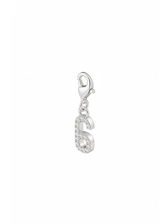Pendentif Charm Number "6" Zirconia