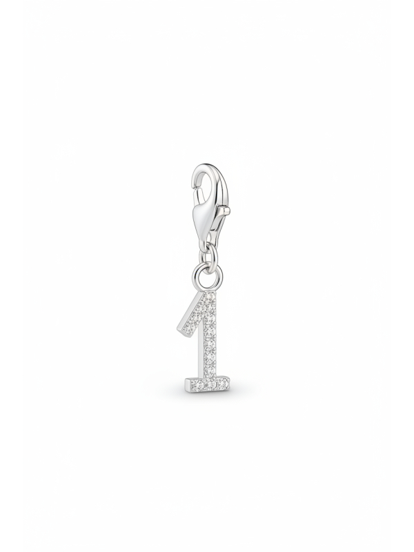 Pendentif Charm Number "1" Zirconia