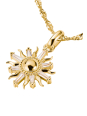 Charm pendant sun with stones Connect gold-plated