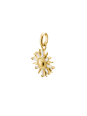 Colgante charm sol con piedras Connect chapado en oro