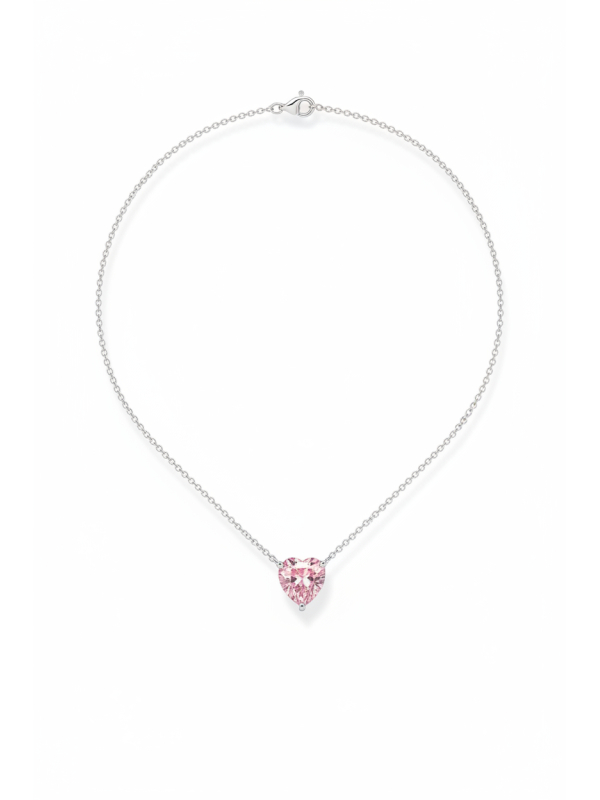 Collar Rosa Drop Zirconia
