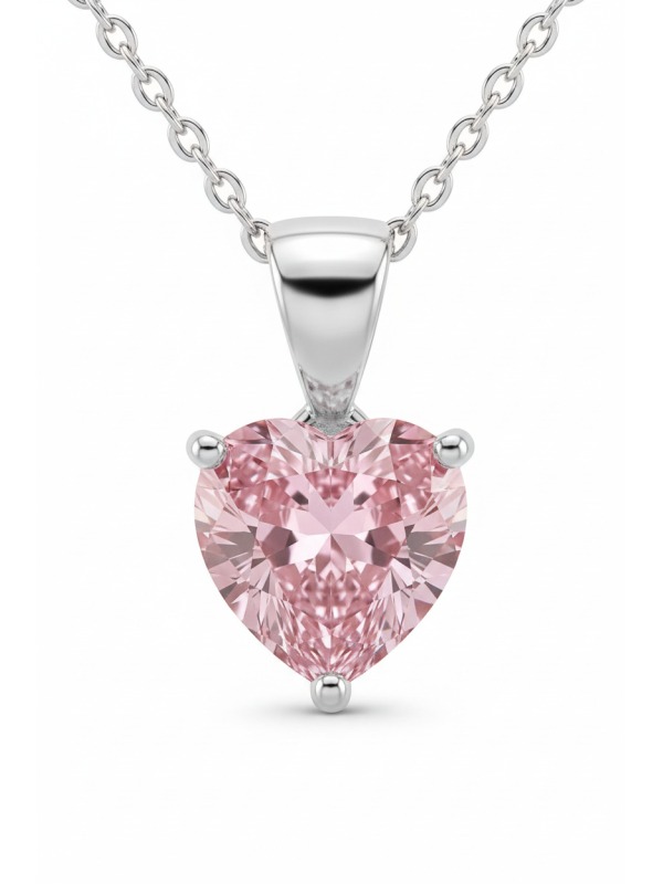Collier Drop Rose Zirconia