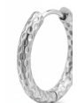 Snake Skin Pattern Stainless Steel Huggie Hoops
