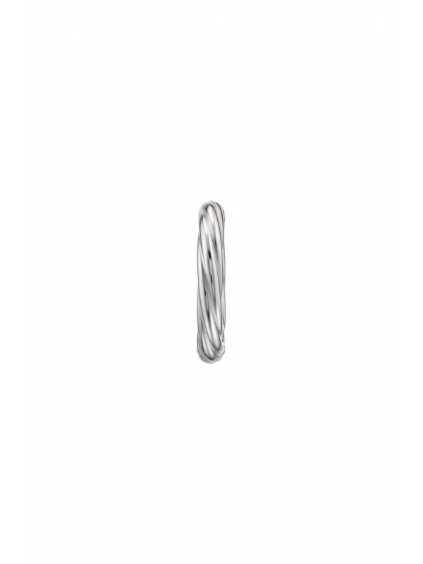 Twisted Stainless Steel Huggie Hoops