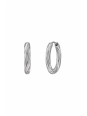 Twisted Stainless Steel Huggie Hoops